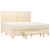 Pat box spring cu saltea, crem, 200x200 cm, textil GartenMobel Dekor