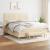 Pat box spring cu saltea, crem, 160x200 cm, material textil GartenMobel Dekor