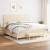 Pat box spring cu saltea, crem, 200x200 cm, textil GartenMobel Dekor