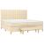 Pat box spring cu saltea, crem, 200x200 cm, textil GartenMobel Dekor