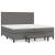 Pat box spring cu saltea, gri, 200x200 cm, piele ecologică GartenMobel Dekor