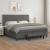 Pat box spring cu saltea, gri, 200x200 cm, piele ecologică GartenMobel Dekor