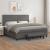 Pat box spring cu saltea, gri, 200x200 cm, piele ecologică GartenMobel Dekor
