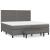 Pat box spring cu saltea, gri, 200x200 cm, piele ecologică GartenMobel Dekor