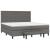 Pat box spring cu saltea, gri, 200x200 cm, piele ecologică GartenMobel Dekor