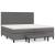 Pat box spring cu saltea, gri, 200x200 cm, piele ecologică GartenMobel Dekor