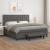 Pat box spring cu saltea, gri, 200x200 cm, piele ecologică GartenMobel Dekor