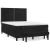 Pat box spring cu saltea, negru, 140x190 cm, catifea GartenMobel Dekor