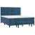 Pat box spring cu saltea, albastru închis, 160x200 cm, catifea GartenMobel Dekor
