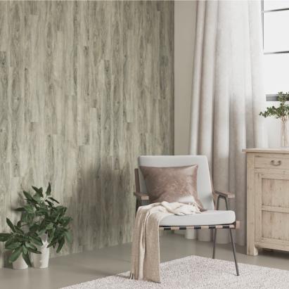 Panouri de perete aspect lemn, gri, 4,12 m², PVC GartenMobel Dekor