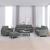 Set de canapele cu perne, 4 piese, gri închis, textil GartenMobel Dekor