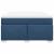 Pat continental cu saltea, albastru, 160x200cm, material textil GartenMobel Dekor