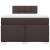 Pat box spring cu saltea, maro închis, 120x200 cm, textil GartenMobel Dekor