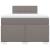 Pat box spring cu saltea, gri taupe, 120x200 cm, textil GartenMobel Dekor