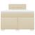 Pat box spring cu saltea, crem, 120x200 cm, textil GartenMobel Dekor