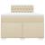 Pat box spring cu saltea, crem, 120x200 cm, textil GartenMobel Dekor