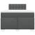 Pat box spring cu saltea, gri închis, 120x200 cm, textil GartenMobel Dekor