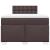 Pat box spring cu saltea, maro închis, 120x200 cm, textil GartenMobel Dekor