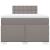 Pat box spring cu saltea, gri taupe, 120x200 cm, textil GartenMobel Dekor