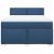 Pat continental cu saltea, albastru, 160x200cm, material textil GartenMobel Dekor