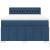 Pat box spring cu saltea, albastru, 140x200 cm, textil GartenMobel Dekor
