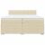 Pat box spring cu saltea, crem, 200x200 cm, textil GartenMobel Dekor