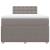 Pat box spring cu saltea, gri taupe, 120x200 cm, textil GartenMobel Dekor