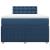 Pat box spring cu saltea, albastru, 120x200 cm, textil GartenMobel Dekor