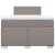 Pat box spring cu saltea, gri taupe, 120x200 cm, textil GartenMobel Dekor