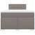 Pat box spring cu saltea, gri taupe, 120x200 cm, textil GartenMobel Dekor