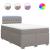 Pat box spring cu saltea, gri taupe, 120x200 cm, textil GartenMobel Dekor