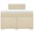 Pat box spring cu saltea, crem, 120x200 cm, textil GartenMobel Dekor