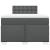 Pat box spring cu saltea, gri închis, 120x200 cm, textil GartenMobel Dekor