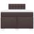 Pat box spring cu saltea, maro închis, 120x200 cm, textil GartenMobel Dekor