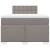 Pat box spring cu saltea, gri taupe, 120x200 cm, textil GartenMobel Dekor