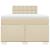 Pat box spring cu saltea, crem, 120x200 cm, textil GartenMobel Dekor