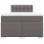 Pat box spring cu saltea, gri, 120x200 cm, piele ecologică GartenMobel Dekor