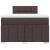 Pat box spring cu saltea, maro închis, 120x200 cm, textil GartenMobel Dekor