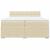Pat box spring cu saltea, crem, 200x200 cm, textil GartenMobel Dekor