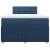 Pat box spring cu saltea, albastru, 120x200 cm, textil GartenMobel Dekor