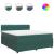 Pat box spring cu saltea, verde închis, 200x200 cm, catifea GartenMobel Dekor