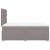 Pat box spring cu saltea, gri taupe, 120x200 cm, textil GartenMobel Dekor