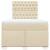 Pat box spring cu saltea, crem, 120x200 cm, textil GartenMobel Dekor