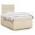 Pat box spring cu saltea, crem, 120x200 cm, textil GartenMobel Dekor