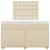 Pat box spring cu saltea, crem, 120x200 cm, textil GartenMobel Dekor