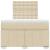 Pat box spring cu saltea, crem, 120x200 cm, textil GartenMobel Dekor