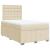 Pat box spring cu saltea, crem, 120x200 cm, textil GartenMobel Dekor