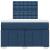 Pat box spring cu saltea, albastru, 120x200 cm, textil GartenMobel Dekor