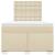 Pat box spring cu saltea, crem, 120x200 cm, textil GartenMobel Dekor