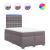 Pat box spring cu saltea, gri, 120x200 cm, piele ecologică GartenMobel Dekor